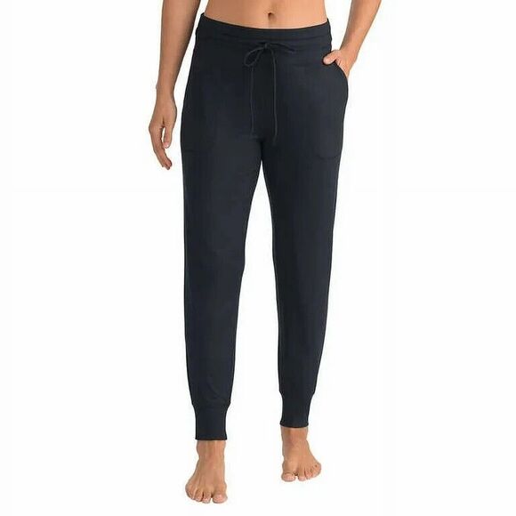 LOLE Lounge Jogger Pant S Drawstring Black Elastic Waist Knit Stretch EUC B26 - Picture 1 of 6